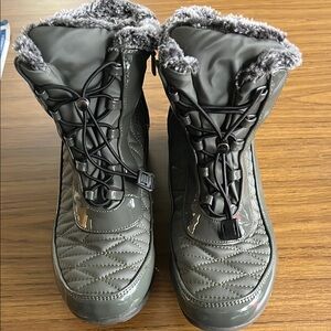 Women's Quilted Winter Boots - Olive Green